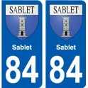 84 Valréas blason autocollant plaque stickers ville