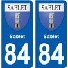 84 Valréas coat of arms sticker plate stickers city
