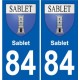 84 Valréas blason autocollant plaque stickers ville