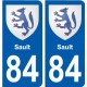 84 Valréas coat of arms sticker plate stickers city