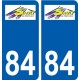 84 Valréas logo autocollant plaque stickers ville
