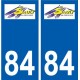 84 Valréas logo autocollant plaque stickers ville