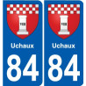 84 Valréas coat of arms sticker plate stickers city