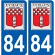 84 Valréas logo adesivo piastra adesivi città