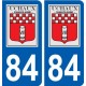 84 Valréas logo autocollant plaque stickers ville