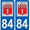 84 Valréas logo sticker plate stickers city