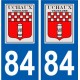 84 Valréas logo adesivo piastra adesivi città