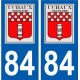 84 Valréas logo autocollant plaque stickers ville