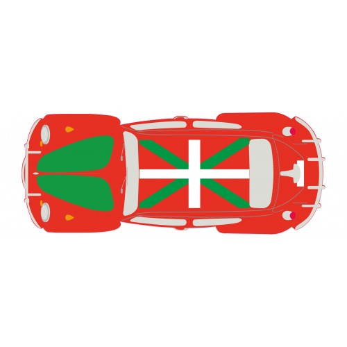 Autocollant Coccinelle voiture dos Basque 2 sticker adhesif