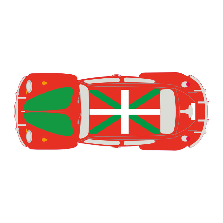 Autocollant Coccinelle voiture dos Basque 2 sticker adhesif
