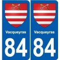 84 Valréas blason autocollant plaque stickers ville