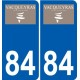 84 Valréas logo sticker plate stickers city