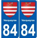 84 Valréas coat of arms sticker plate stickers city