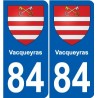 84 Valréas coat of arms sticker plate stickers city
