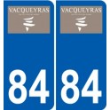 84 Valréas logo sticker plate stickers city