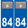 84 Valréas logo adesivo piastra adesivi città