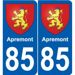 85 Pouzauges coat of arms sticker plate stickers city