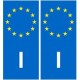Italie Italia europe autocollant plaque