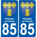 85 Pouzauges blason autocollant plaque stickers ville