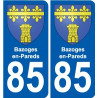 85 Pouzauges stemma adesivo piastra adesivi città