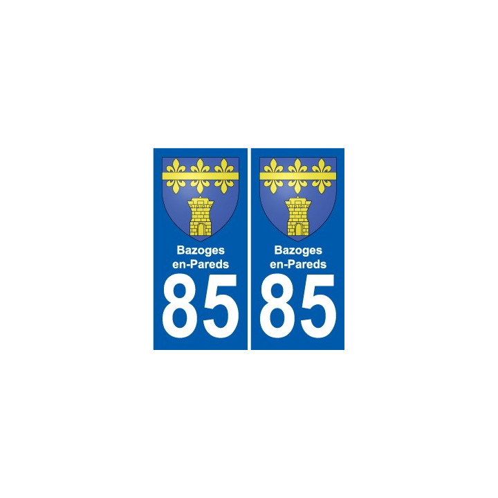 85 Pouzauges coat of arms sticker plate stickers city