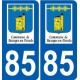 85 Pouzauges logo adesivo piastra adesivi città