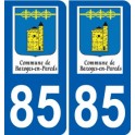 85 Pouzauges logo autocollant plaque stickers ville