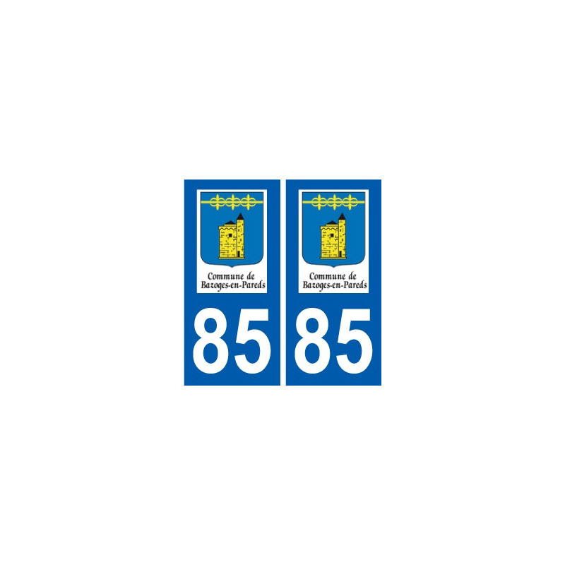 85 Pouzauges logo adesivo piastra adesivi città