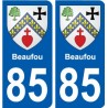 85 Pouzauges blason autocollant plaque stickers ville