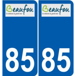 85 Pouzauges logo adesivo piastra adesivi città