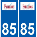 85 Pouzauges logotipo de la etiqueta engomada de la placa de pegatinas de la ciudad