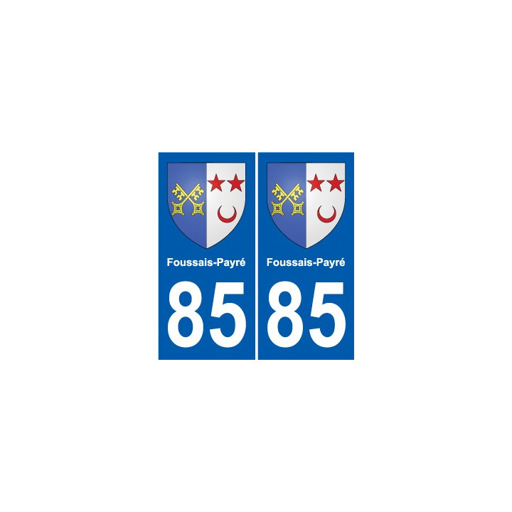 85 Pouzauges escudo de armas de la etiqueta engomada de la placa de pegatinas de la ciudad