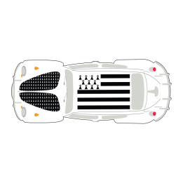 Autocollant Coccinelle voiture dos Bretagne Breizh sticker adhesif