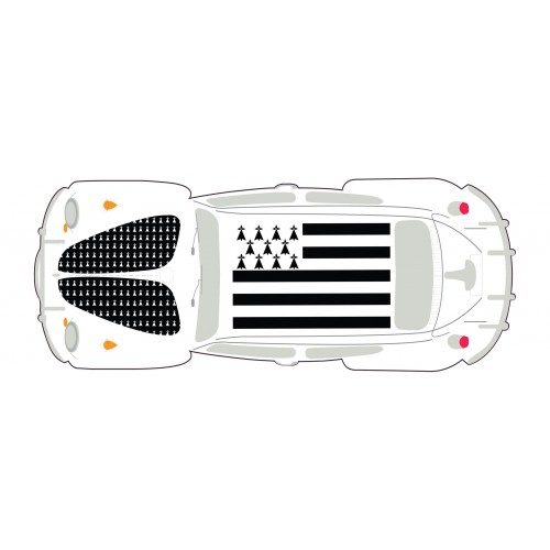Autocollant Coccinelle voiture dos Bretagne Breizh sticker adhesif