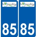 85 Pouzauges logo autocollant plaque stickers ville