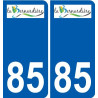 85 Pouzauges logo autocollant plaque stickers ville