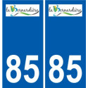 85 Pouzauges logo autocollant plaque stickers ville