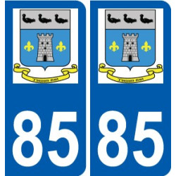 85 Pouzauges logo autocollant plaque stickers ville