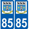 85 Pouzauges logo sticker plate stickers city
