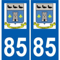 85 Pouzauges logo autocollant plaque stickers ville