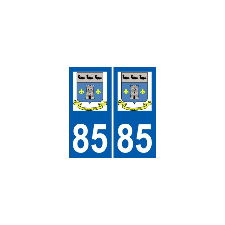 85 Pouzauges logo sticker plate stickers city
