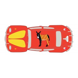 Autocollant Coccinelle voiture dos Catalan sticker adhesif
