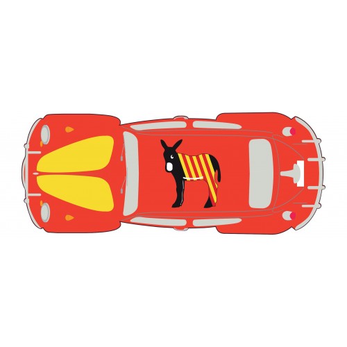 Autocollant Coccinelle voiture dos Catalan sticker adhesif