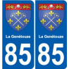 85 Pouzauges coat of arms sticker plate stickers city
