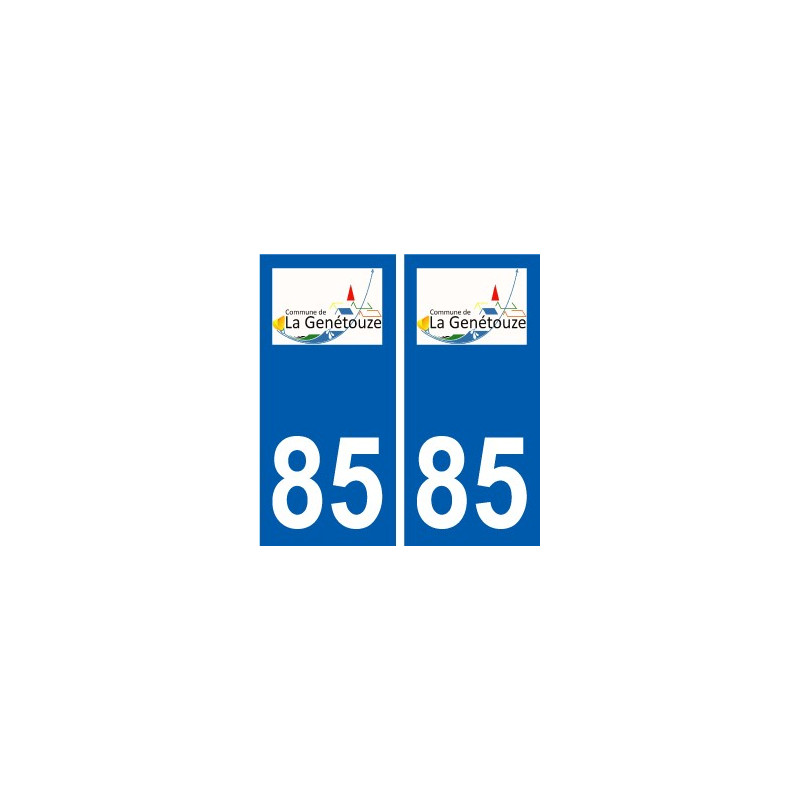 85 Pouzauges logo sticker plate stickers city