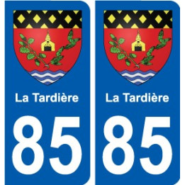 85 Pouzauges escudo de armas de la etiqueta engomada de la placa de pegatinas de la ciudad