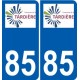 85 Pouzauges logo adesivo piastra adesivi città