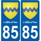 85 Pouzauges coat of arms sticker plate stickers city