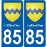 85 Pouzauges blason autocollant plaque stickers ville