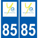 85 Pouzauges logotipo de la etiqueta engomada de la placa de pegatinas de la ciudad